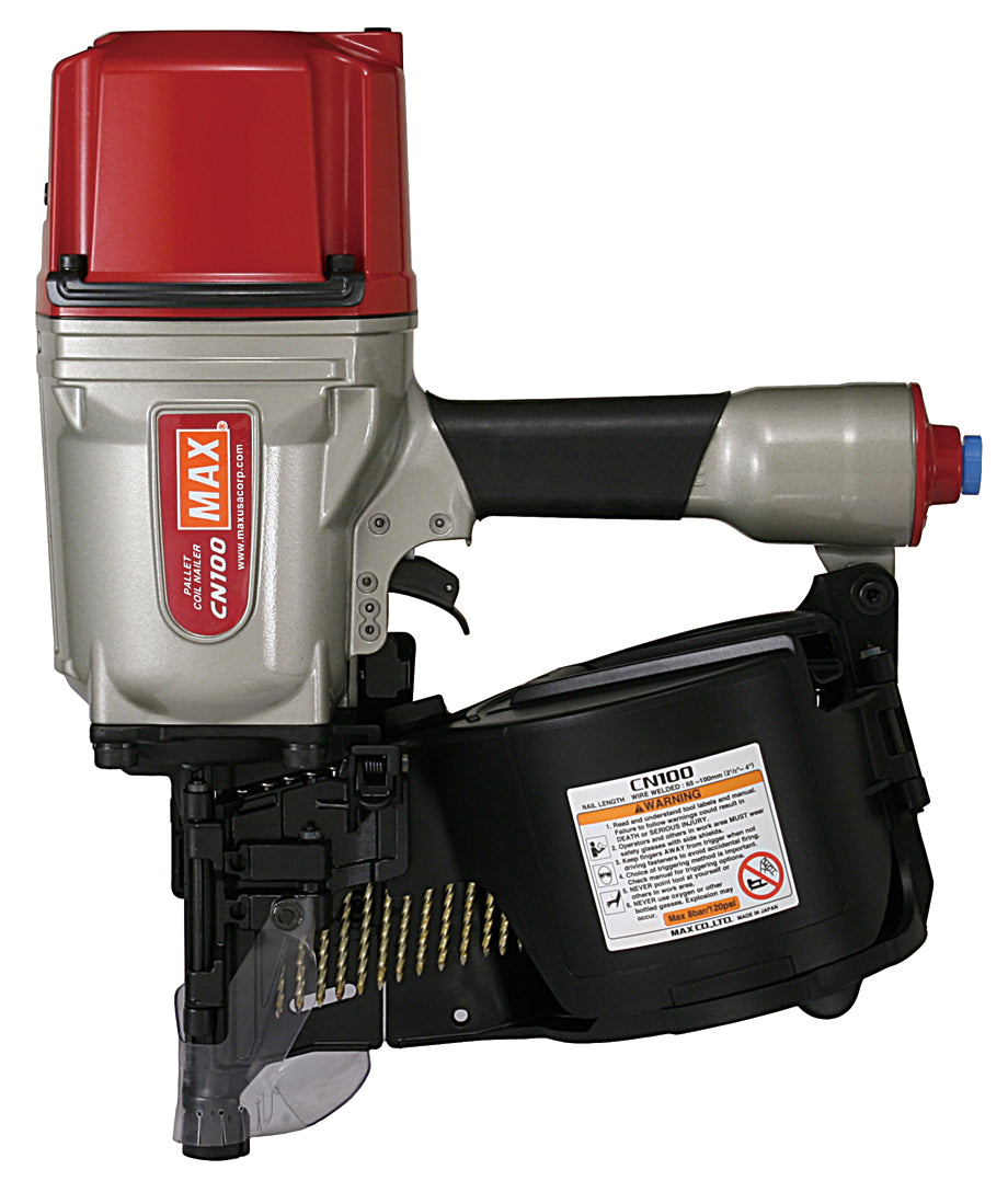 MAX CN100 Pneumatic Coil Nailer - Front View | Buy Online India | nailgun.in