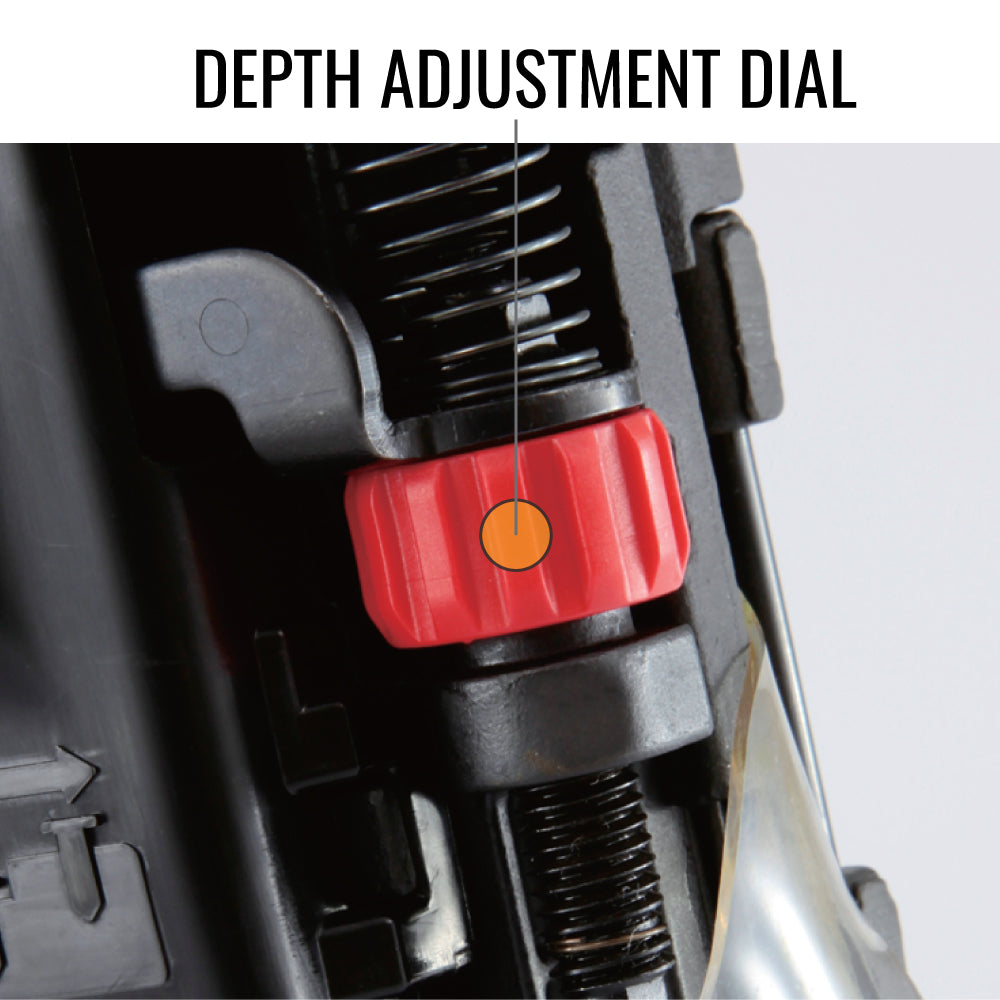 MAX CN890F Coil Nailer Depth Adjustment Dial for Precise Nail Depth Control