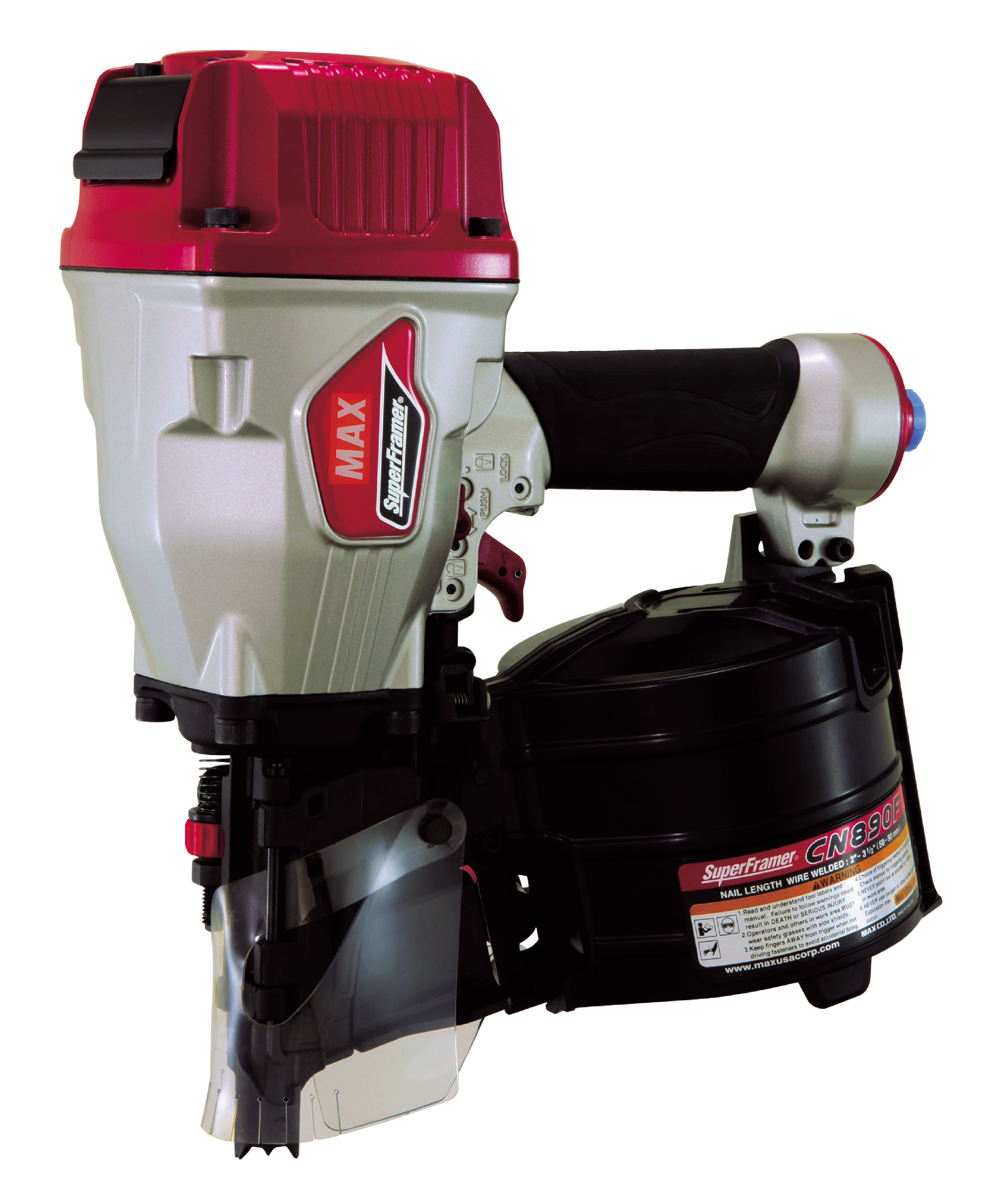 MAX CN890F Pneumatic Coil Nailer - Professional Grade Industrial Nail Gun India