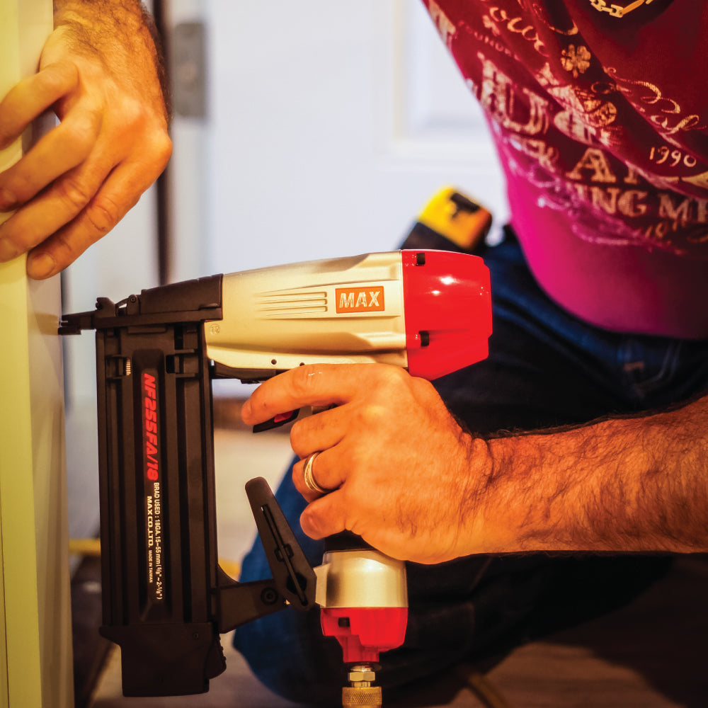 MAX NF255FA Brad Nailer - Side View | Lightweight 2.7 lbs Finish Nailer India | nailgun.in