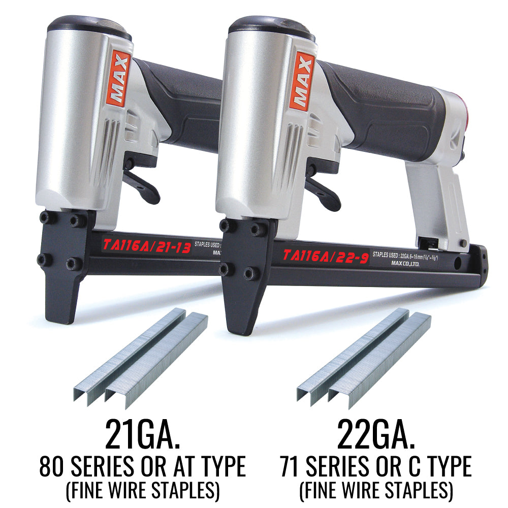 MAX TA116 Fine Wire Stapler - Compatible Staple Selection 80 Series 21 Gauge | nailgun.in
