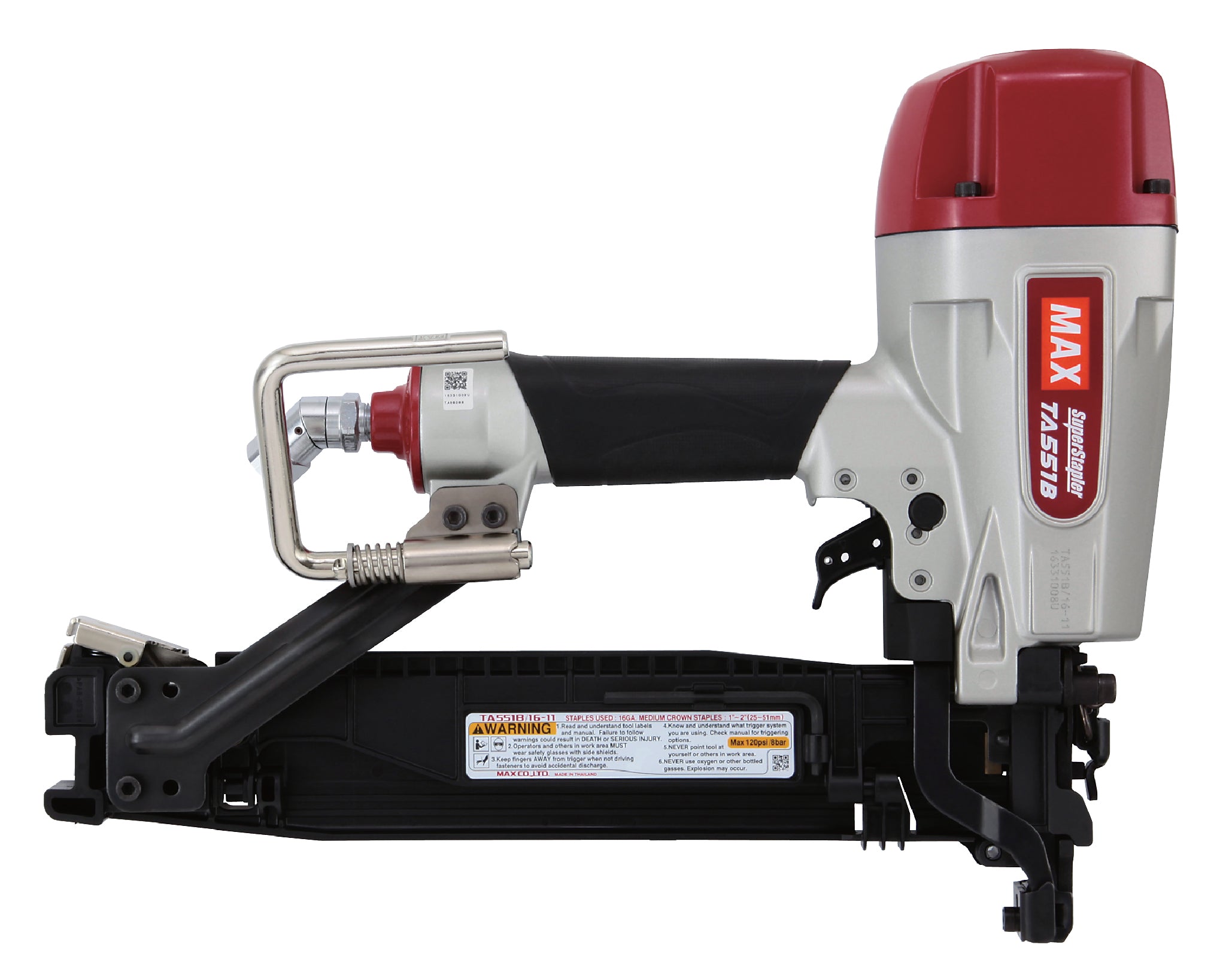 MAX TA551B SuperStapler - Side View | Heavy Duty Pneumatic Stapler India | nailgun.in
